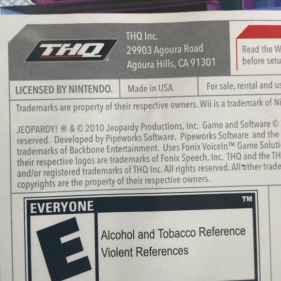 Nintendo Wii Jeopardy! Game Alex Trebeck THQ 2010 Over 2400 Clues Everyone - Picture 3 of 7